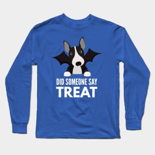 English Bull Terrier Halloween Trick or Treat Long Sleeve T-Shirt